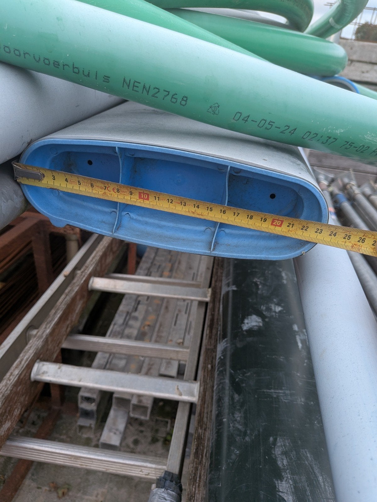 Ovale afvoerbuis PVC, 20-40 mm doorsnede, Doe-het-zelf en Verbouw, Buizen en Afvoer, Ophalen, Afvoer, Gebruikt, Pvc