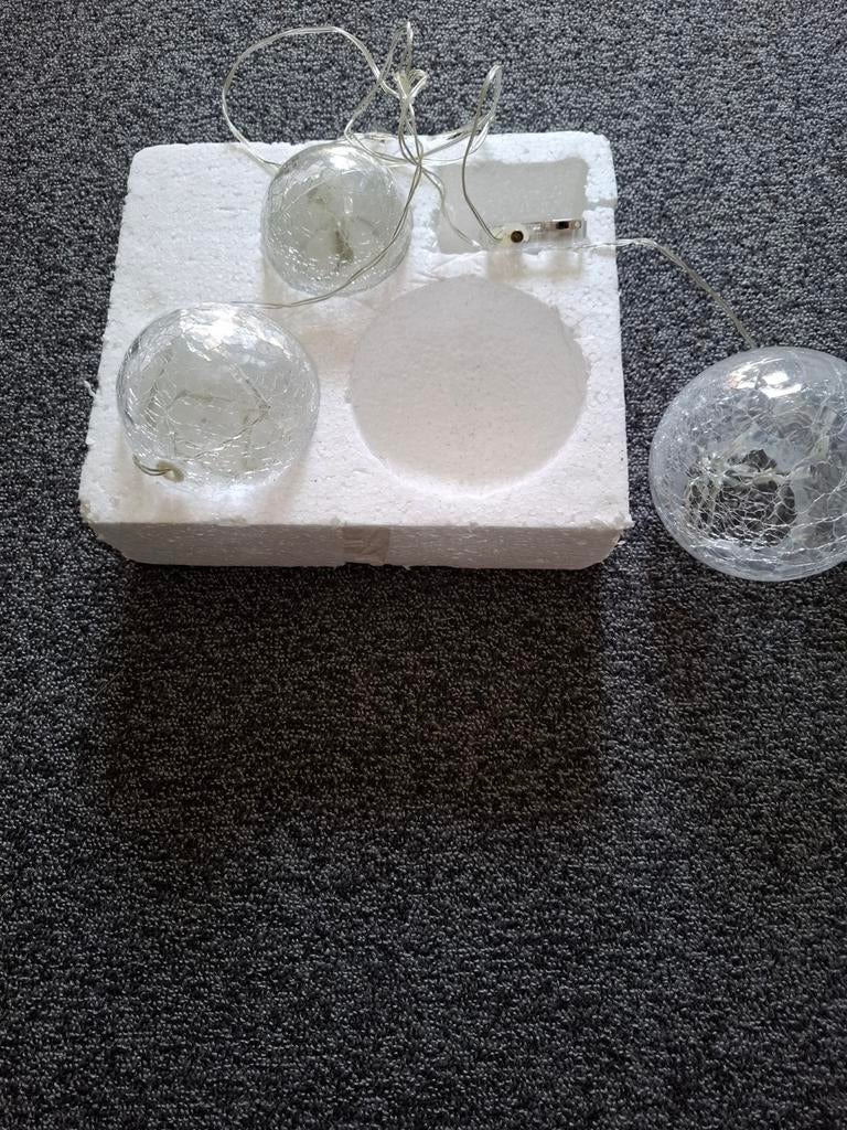 Glazen ballen met verlichting, Ophalen of Verzenden