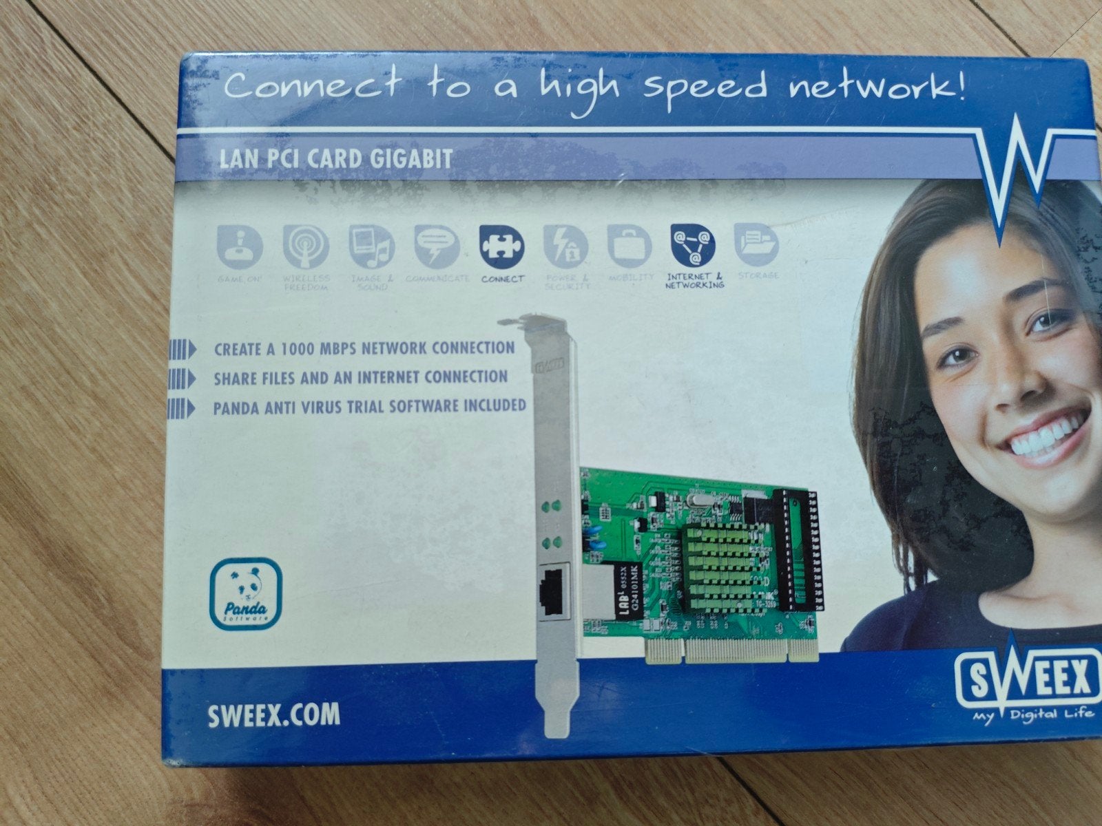 Sweex Gigabit PCI netwerkkaart – nieuw in doos, Ophalen of Verzenden, Nieuw
