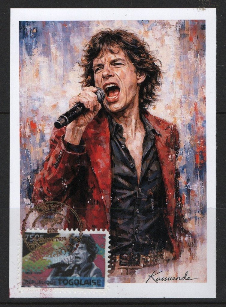 K62) postkaart ROLLING STONE MICK JAGGER, Verzenden, Tanzania, Gestempeld