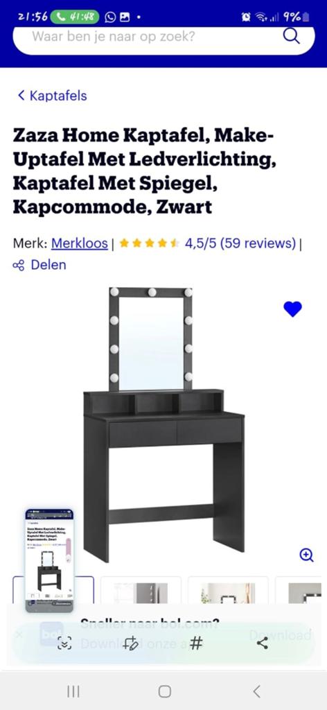 Make up / Kaptafel nieuw in doos., Ophalen of Verzenden, Nieuw, 50 tot 100 cm, Minder dan 100 cm