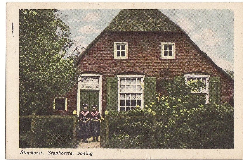 Staphorst (Ov.) Staphorster woning 1949., Ophalen, 1920 tot 1940, Gelopen, Overijssel