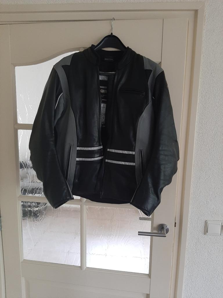 Zwart/grijs Lookwell leren motorpak (jas en broek), Jas | leer, Lookwell, Ophalen of Verzenden, Dames