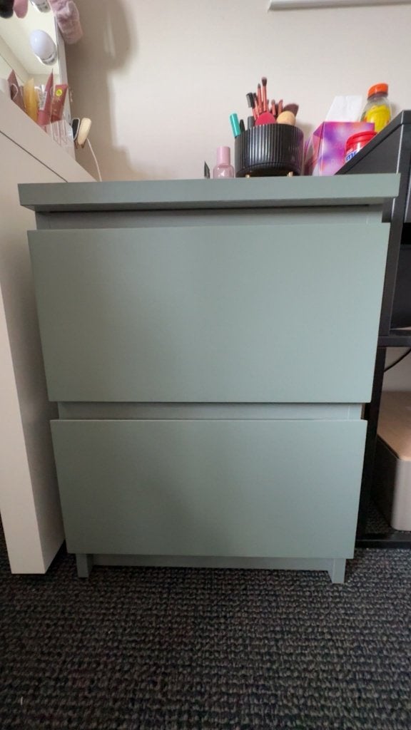 Ladekast Malm (Ikea) sage/olijf/groen, Ophalen, Minder dan 50 cm, 1 of 2 laden, Zo goed als nieuw
