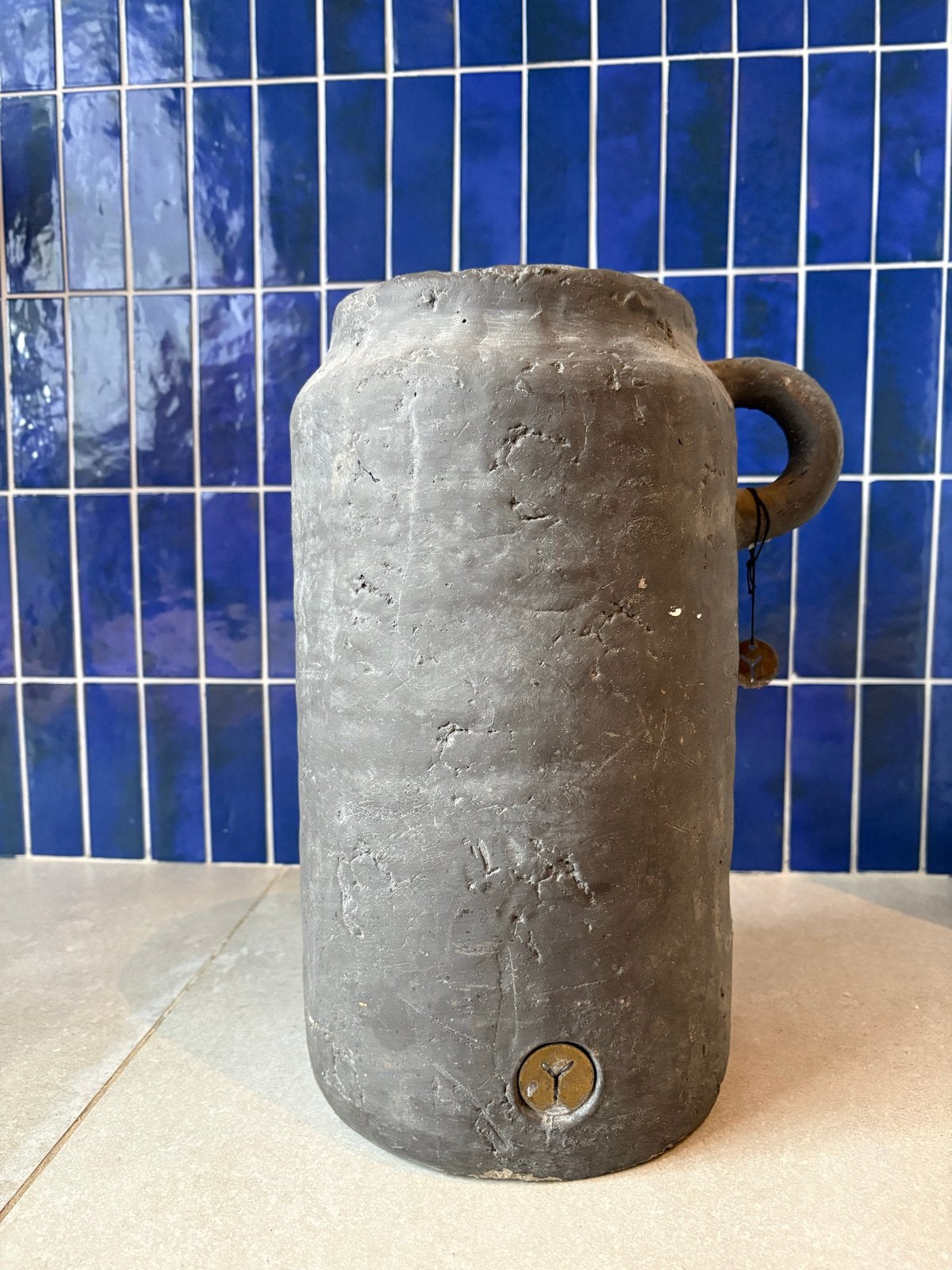BRYNXZ Hoge Vaas/Pot - 36 cm, Ophalen of Verzenden, Zo goed als nieuw, 36 cm, Grijs