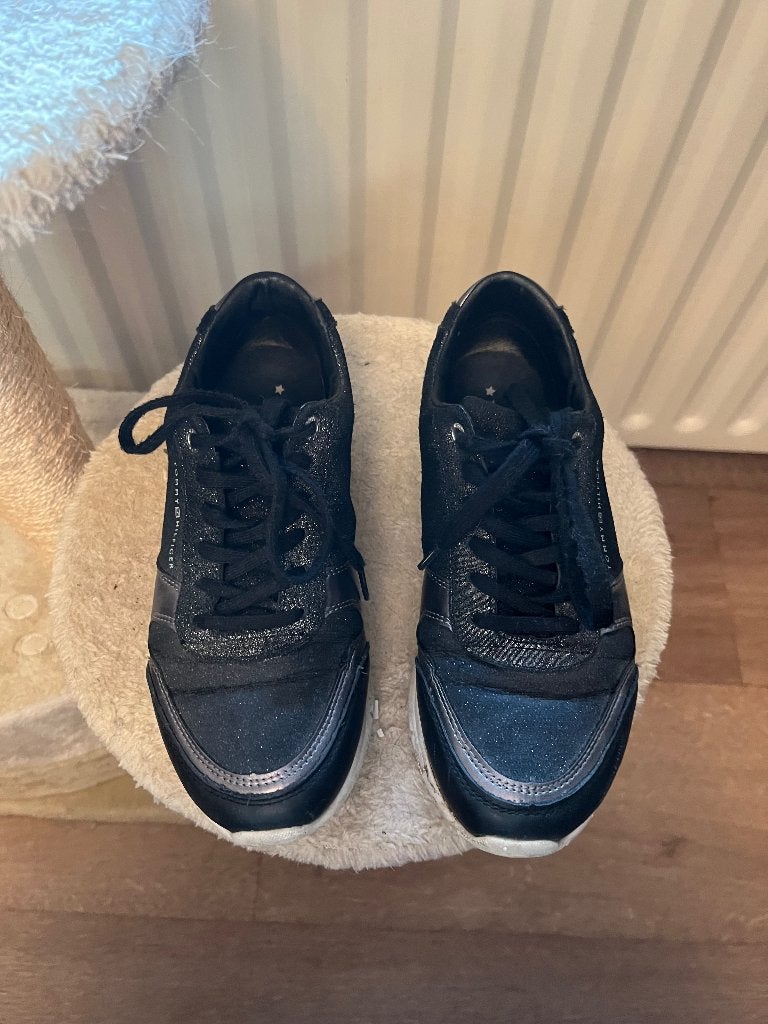Tommy Hilfiger, Ophalen, Zwart, Tommy Hilfiger, Sneakers of Gympen
