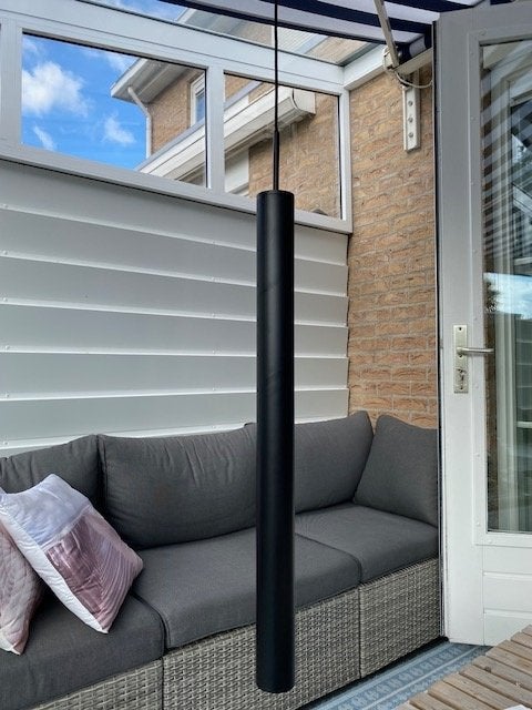 Zwarte spot 1 meter hoog met 2,50 m snoer (excl. lichtbron ), Ophalen, GU10, Overige merken, Zo goed als nieuw