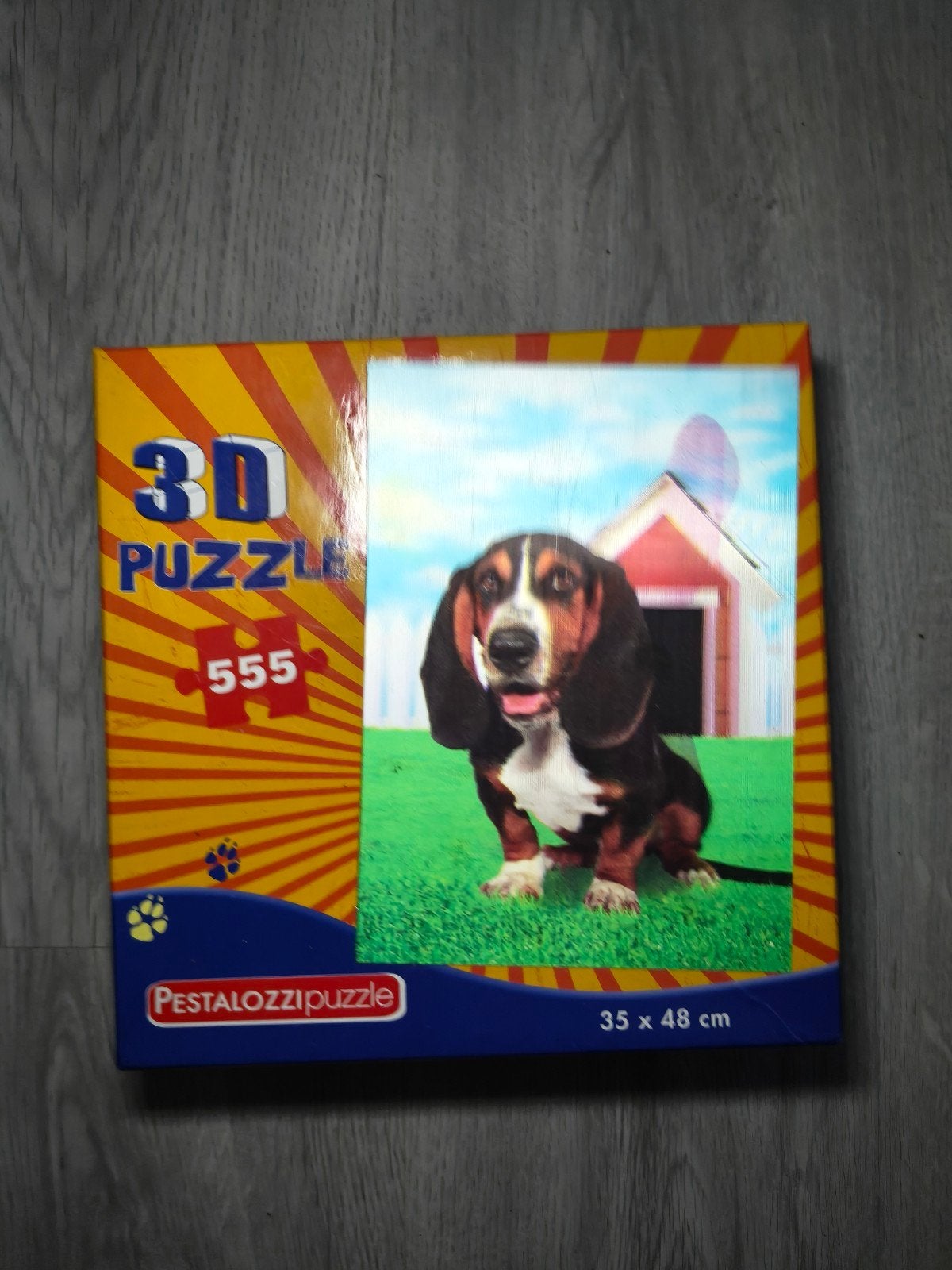 3D Puzzle Basset Hond 555 stukjes Pestalozzi, Ophalen of Verzenden, Meer dan 50 stukjes, Gebruikt, 6 jaar of ouder