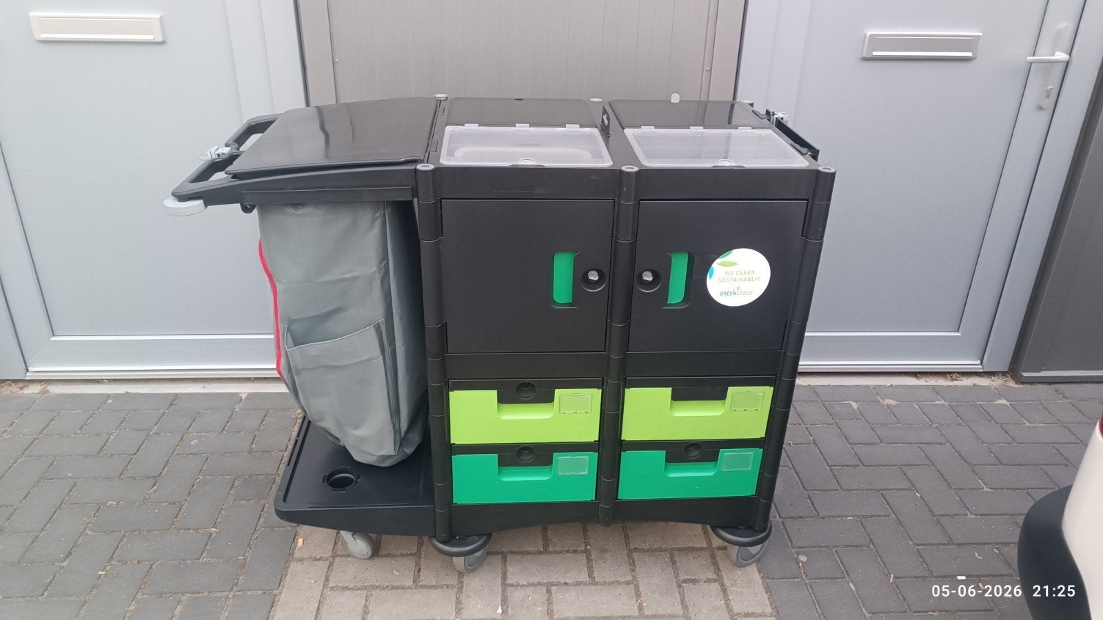 Greenspeed werkwagen C350 schoonmaakkar, Ophalen, Schoonmaakmiddel