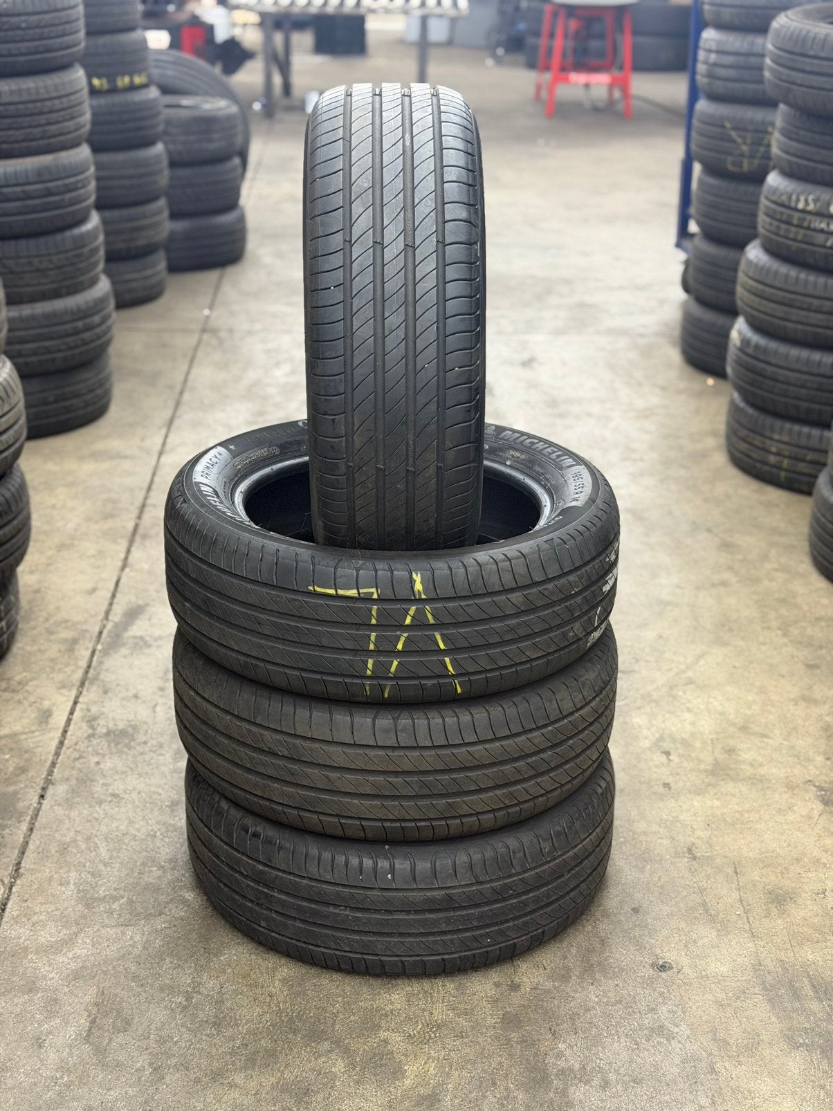 4x 195-55-16 michelin demo zgan zomer €60 pst all inclusief!, Ophalen, Zomerbanden, Band(en)