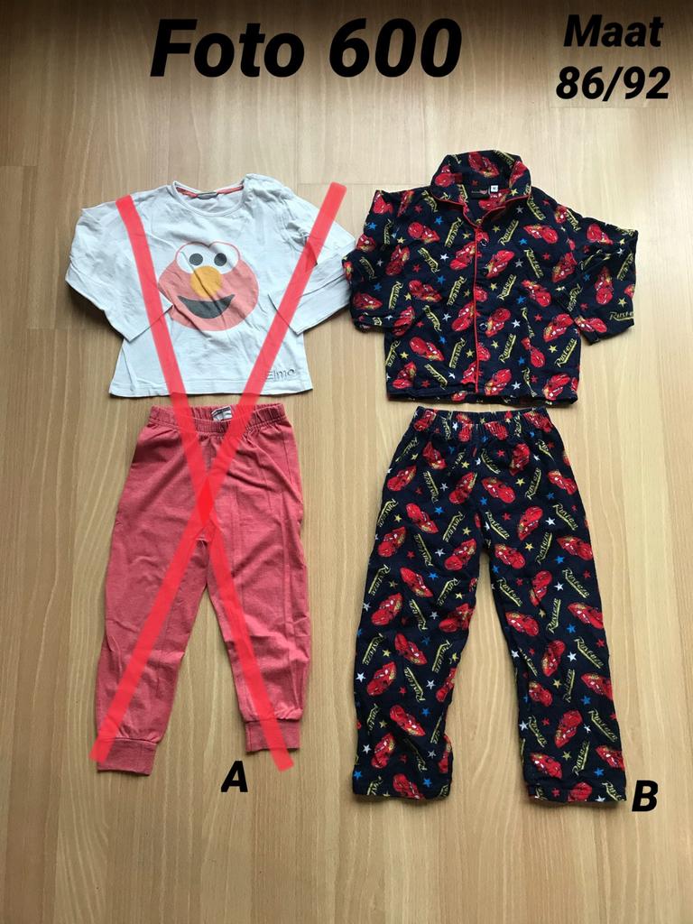 Pyjama jongen cars maat 86 / 92 gedragen staat *foto 600*, Ophalen of Verzenden, Zo goed als nieuw, Jongetje, Nacht- of Onderkleding