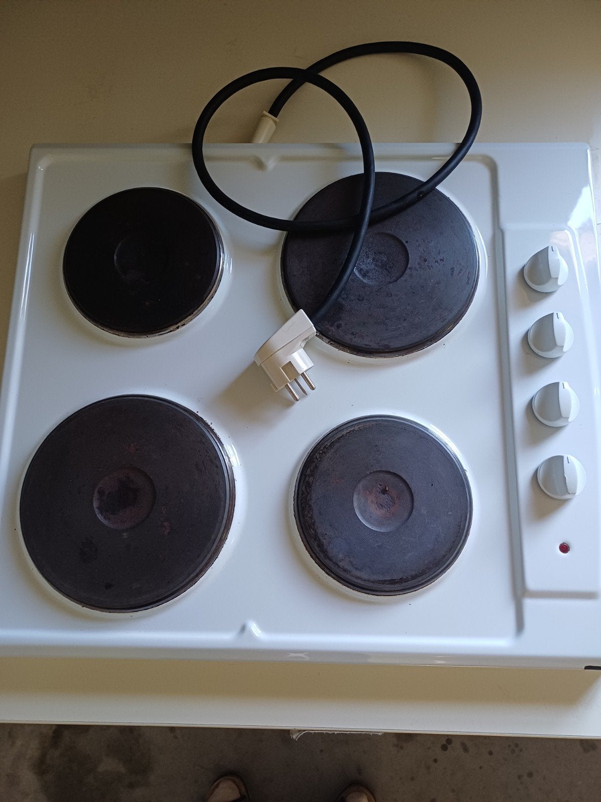 ETNA EKP327WIT/E1 Elektrische Kookplaat 4 Kookzones, Ophalen, Gebruikt, 4 kookzones, Vrijstaand