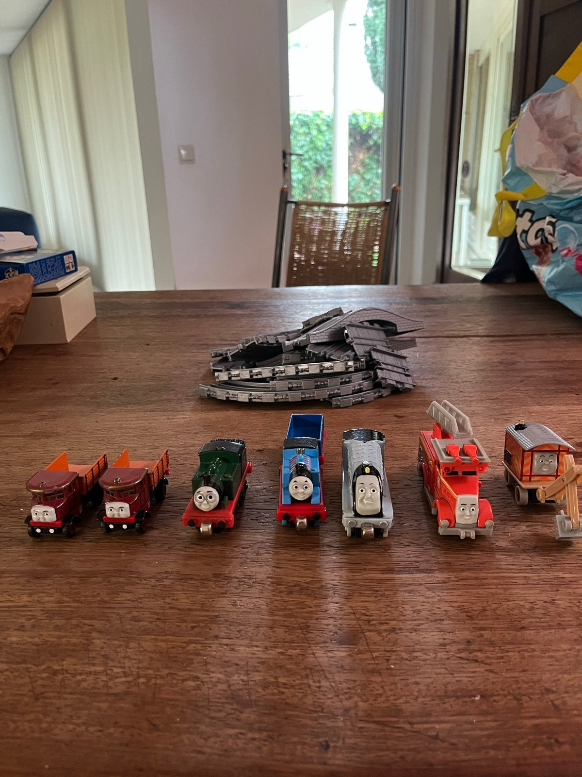 Thomas de Trein set met locomotieven en rails, Kinderen en Baby's, Speelgoed | Thomas de Trein, Ophalen, Gebruikt