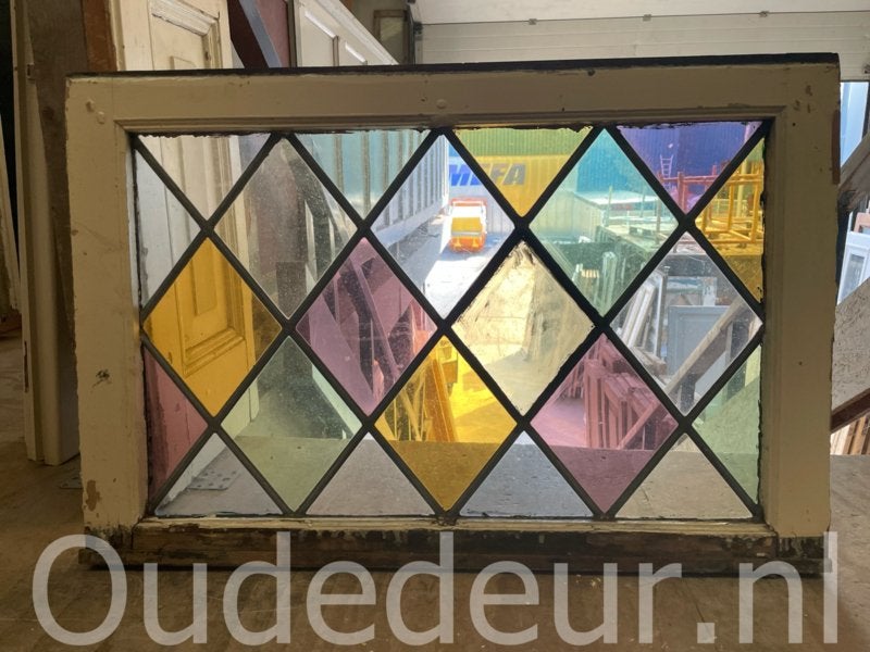 nr. r840 glas in lood raam gekleurd, Niet ingevuld, Niet ingevuld, Niet ingevuld