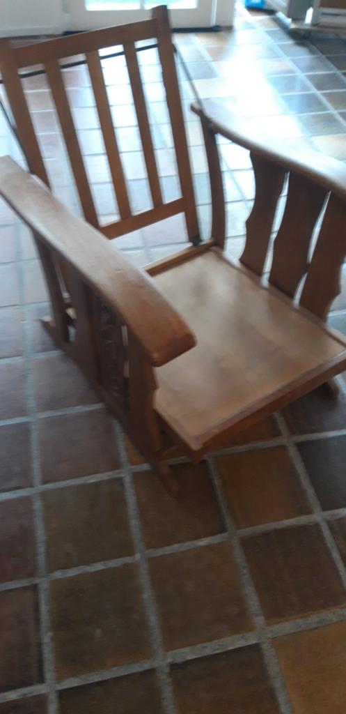 Rookstoel. Opa stoel. Antieke opa stoel. Terras stoel., Ophalen