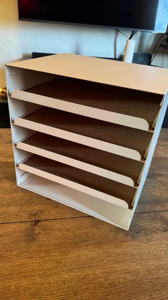 IKEA KVISSLE documentenbak / brievenbak wit – 5 vakken, Diversen, Bureau-accessoires, Gebruikt, Ophalen