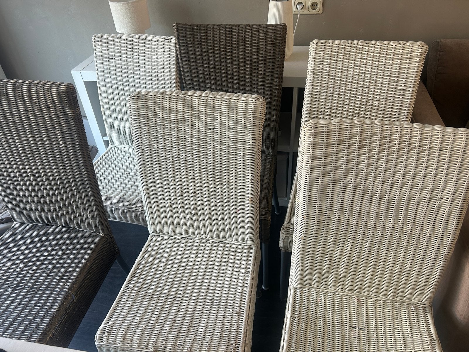 Z.s.m ophalen Rotan stoelen met gebruikssporen, Ophalen, Gebruikt, Overige kleuren, Riet of Rotan