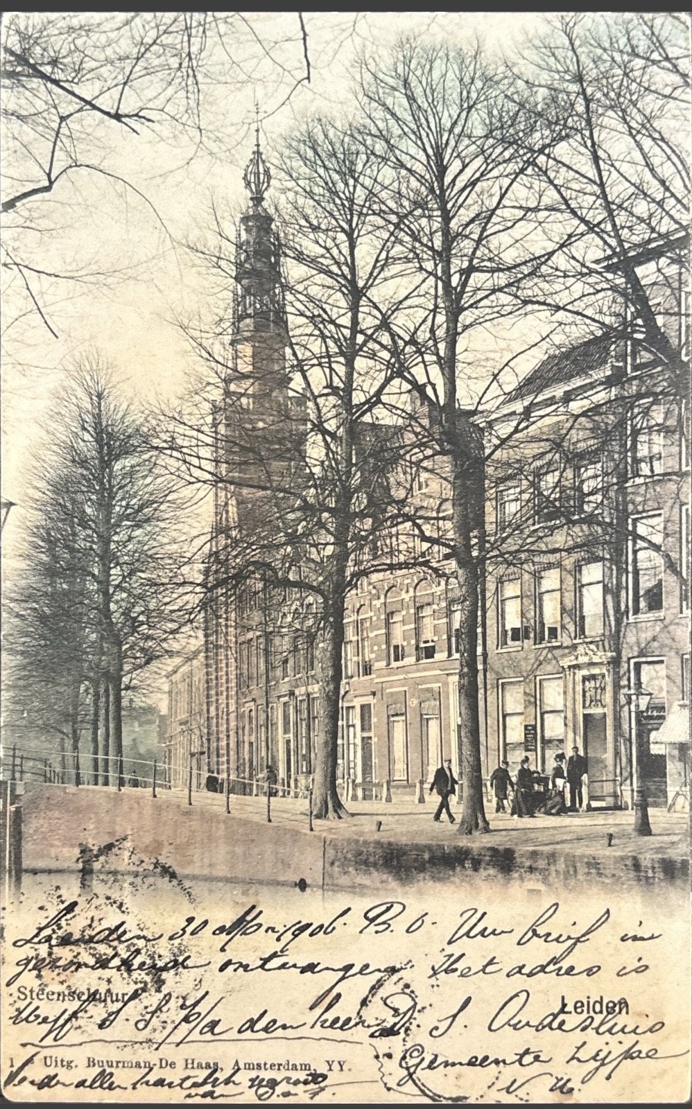 Leiden, steenschuur, Verzenden, Voor 1920, Gelopen, Zuid-Holland