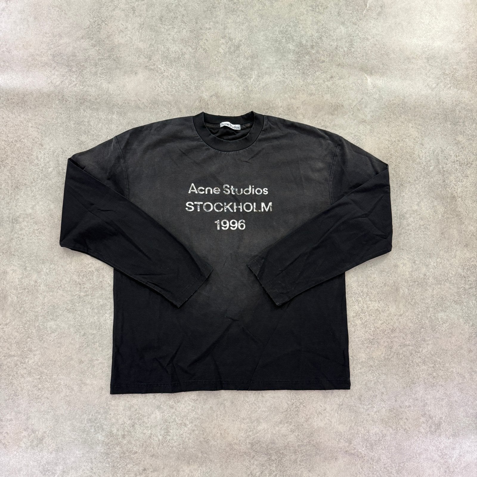 Acne Studios Longsleeve Zwart/wit, Ophalen of Verzenden, Zo goed als nieuw, Maat 52/54 (L), Zwart