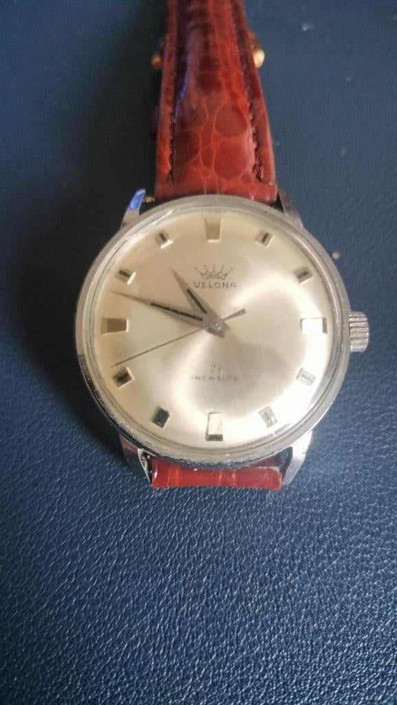 Velona handopwinder herenhorloge vintage, Ophalen of Verzenden
