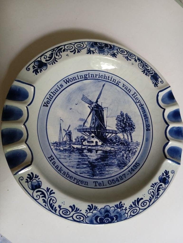 grote vintage asbak woninginrichting Veldhuis Haaksbergen, Verzamelen, Merken en Reclamevoorwerpen, Gebruikt, Gebruiksvoorwerp