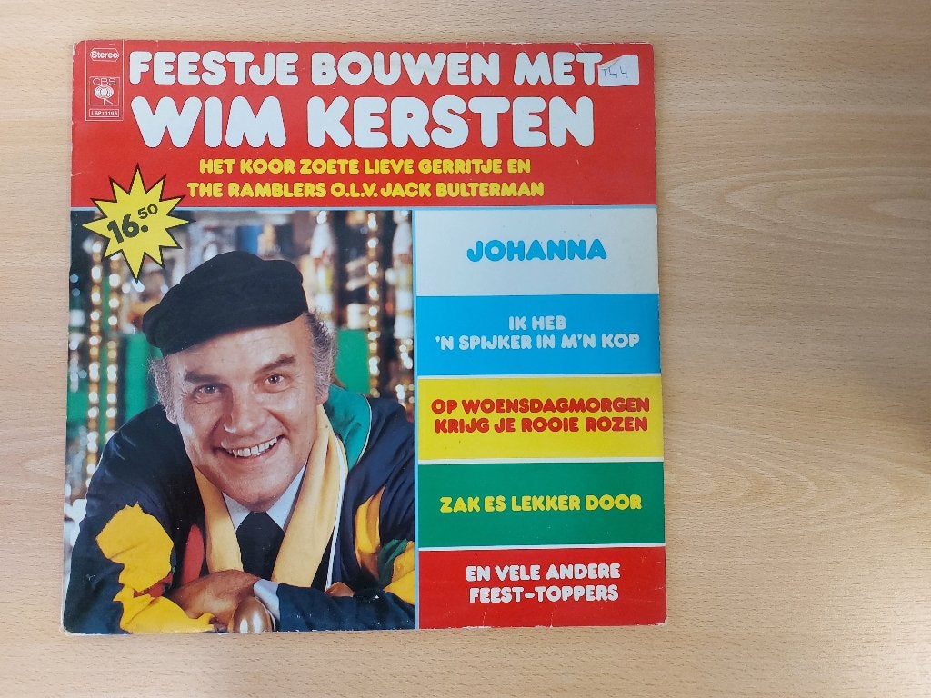 LP:  WIM KERSTEN  -  Feestje bouwen met Wim Kersten, Cd's en Dvd's, LP, Gebruikt, Feestmuziek, 12 inch