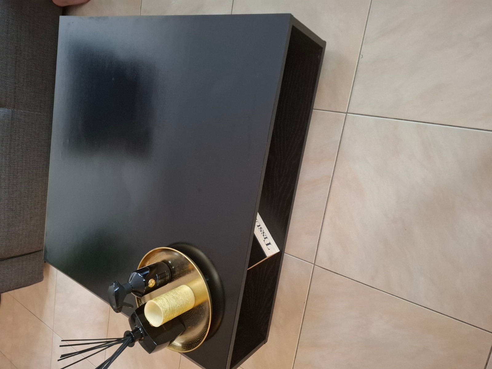 Salontafel mangohout zwart 100x100, Ophalen, Gebruikt, 50 tot 100 cm, Vierkant