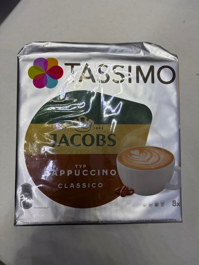 Tassimo Jacobs Cappuccino Classico - 8 Koffiepads, Diversen, Levensmiddelen, Ophalen of Verzenden