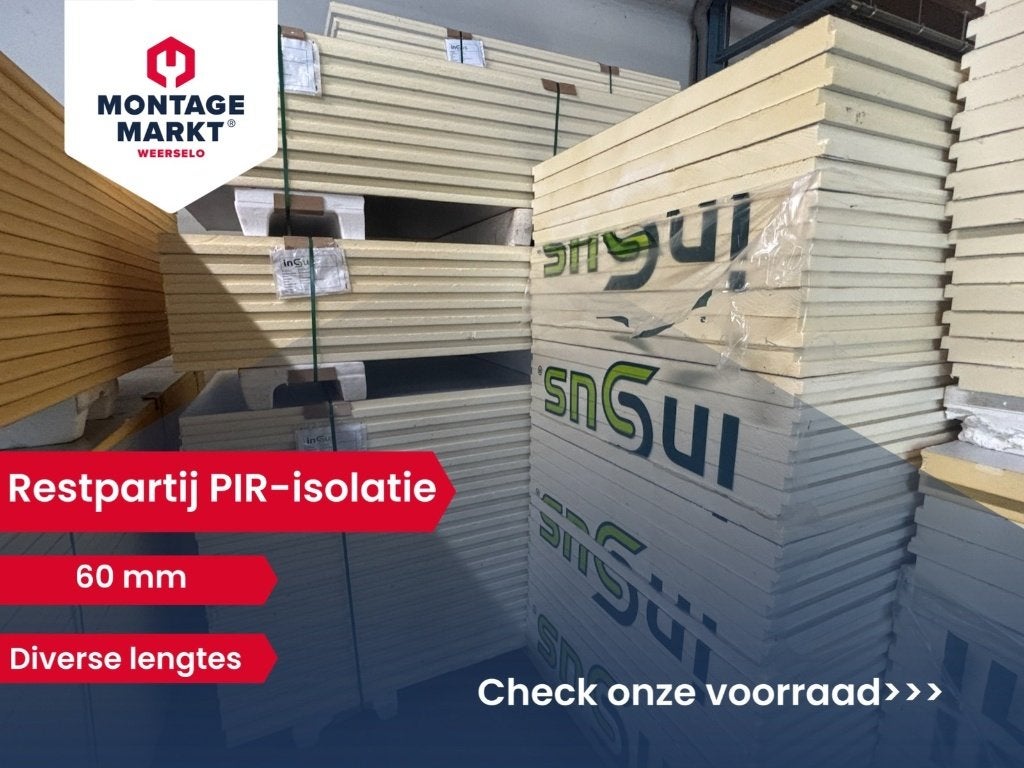 Restpartij PIR-isolatie | Insus | 40 & 60 & 80 mm | Alu/Alu, Ophalen, Vloerisolatie, Nieuw, Hardschuim (Pir)