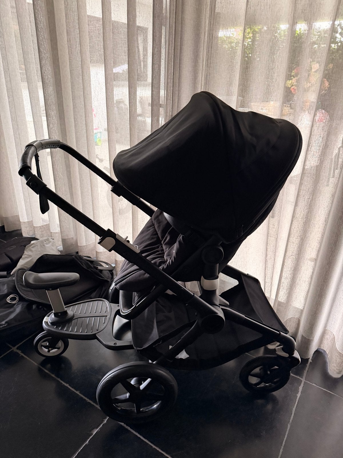 Bugaboo Fox 3 combiwagen met ligbak en meerijdplankje, Gebruikt, Bugaboo, Ophalen of Verzenden, Combiwagen