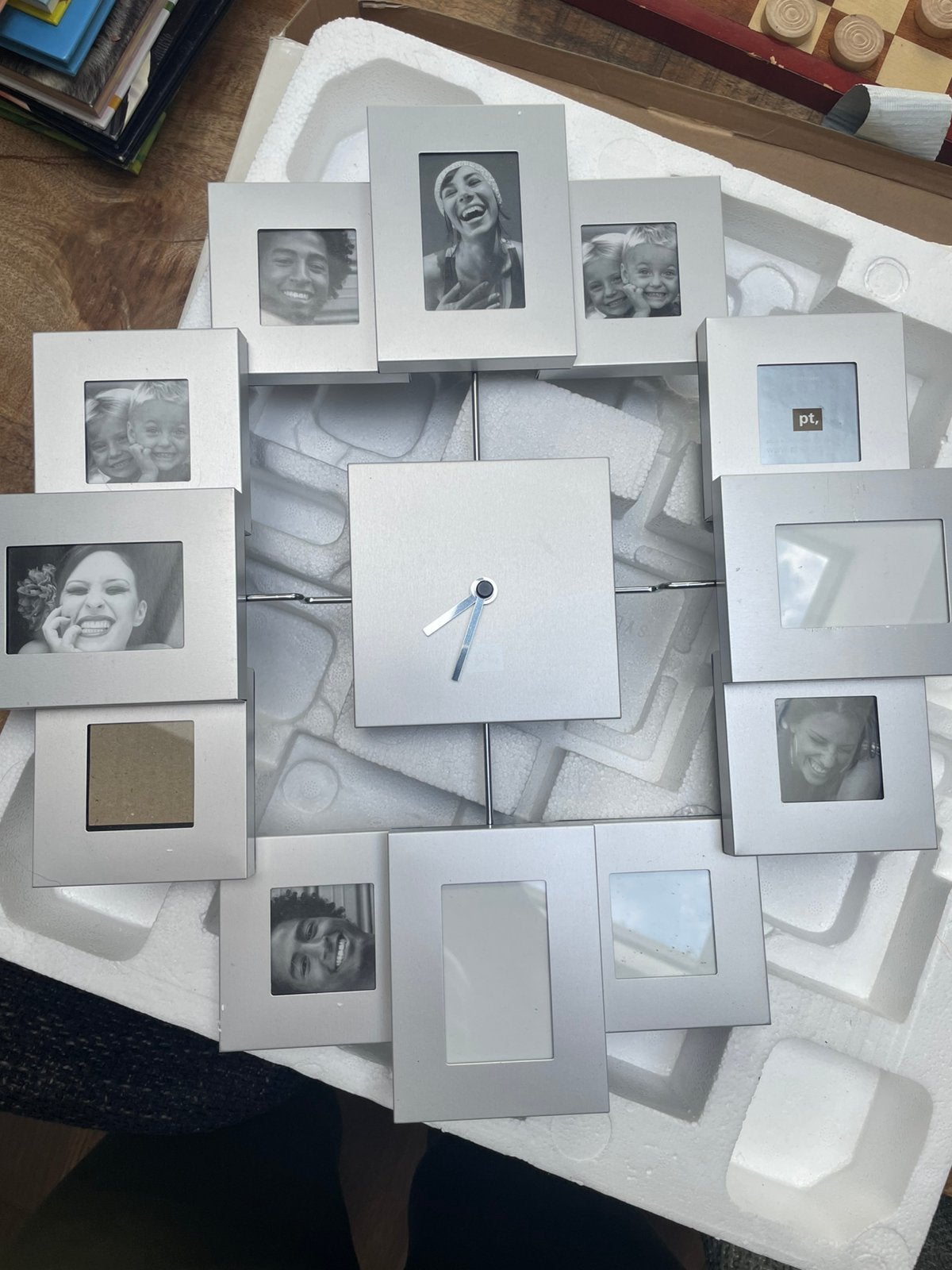 Klok met fotoframe, Ophalen, Zo goed als nieuw