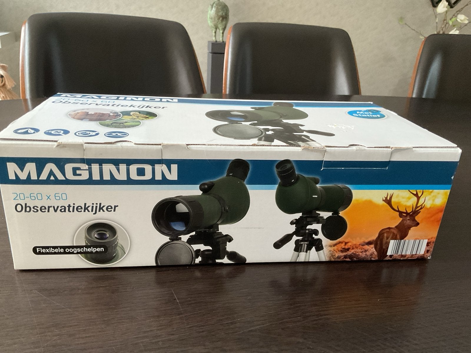 Maginon Observatiekijker 20-60x60 - Nieuw in doos, Lenzentelescoop (refractor), Ophalen of Verzenden, Minder dan 80 mm, Nieuw