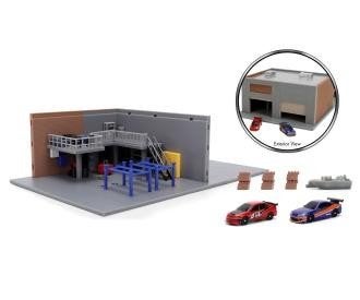 Fast & Furious Nano Han's Garage Diorama set, Auto, Jadatoys, Nieuw, Ophalen of Verzenden