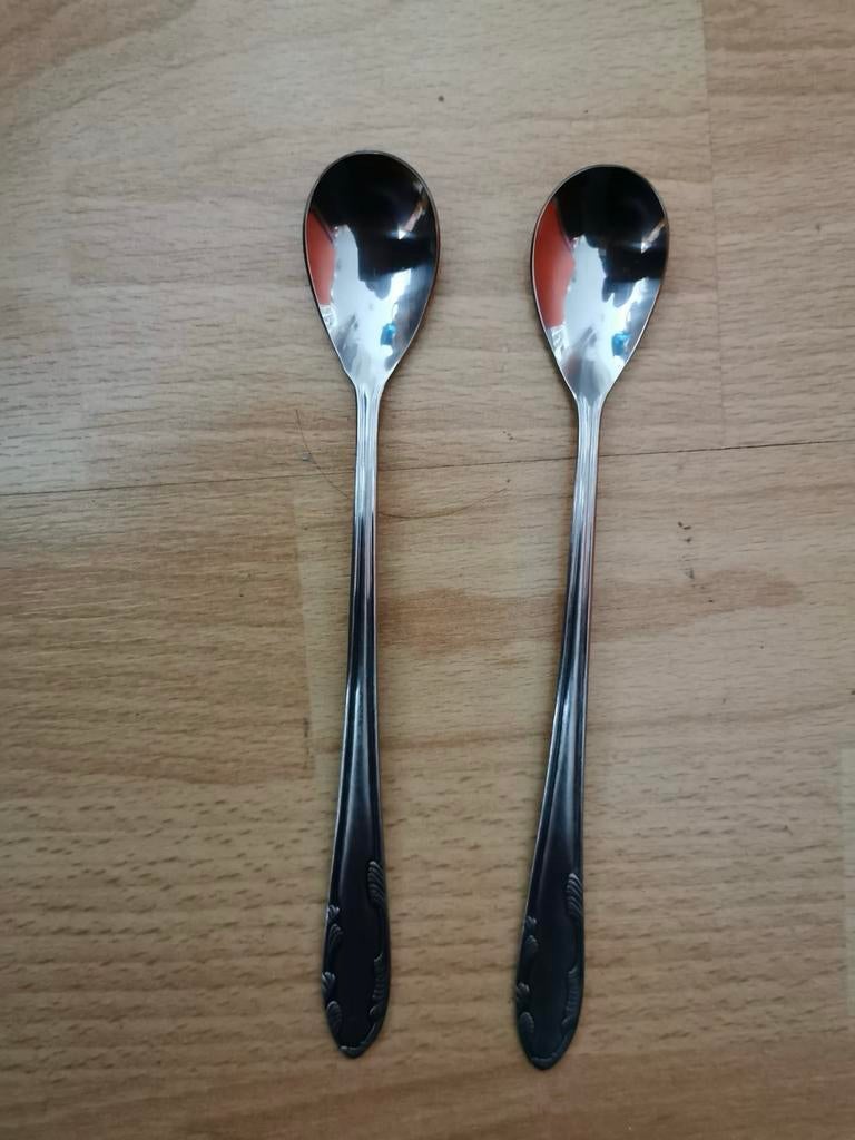 2 Nieuwe Langelepels - 18 cm, Ophalen of Verzenden, Nieuw, Rvs of Chroom, Los bestek