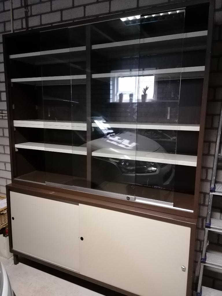 Vitrine/archiefkast, Huis en Inrichting, Kasten | Vitrinekasten, Gebruikt, 150 tot 200 cm, 50 tot 100 cm, 25 tot 50 cm, Met deur(en)