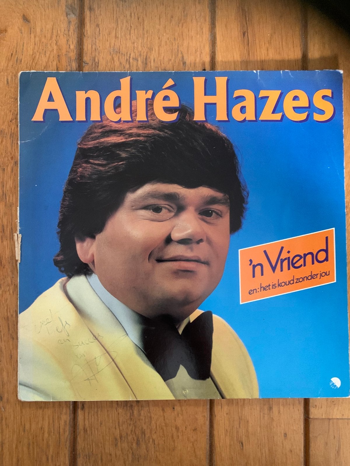 André Hazes gesigneerde LP ‘n Vriend Handtekening, Ophalen of Verzenden, Gebruikt, 12 inch, Levenslied of Smartlap