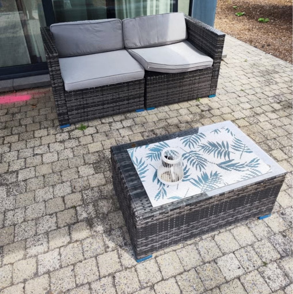 Tuinset (bank 2zits+koffie tafel+2 stoelen), Ophalen, Zo goed als nieuw, Bank