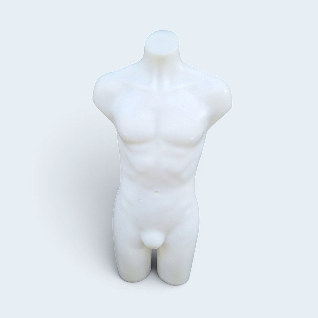 Witte mannelijke torso paspop - Zonder Standaard, Hobby en Vrije tijd, Ophalen, Gebruikt, Onbekend@voorbeeld.com, Onbekend