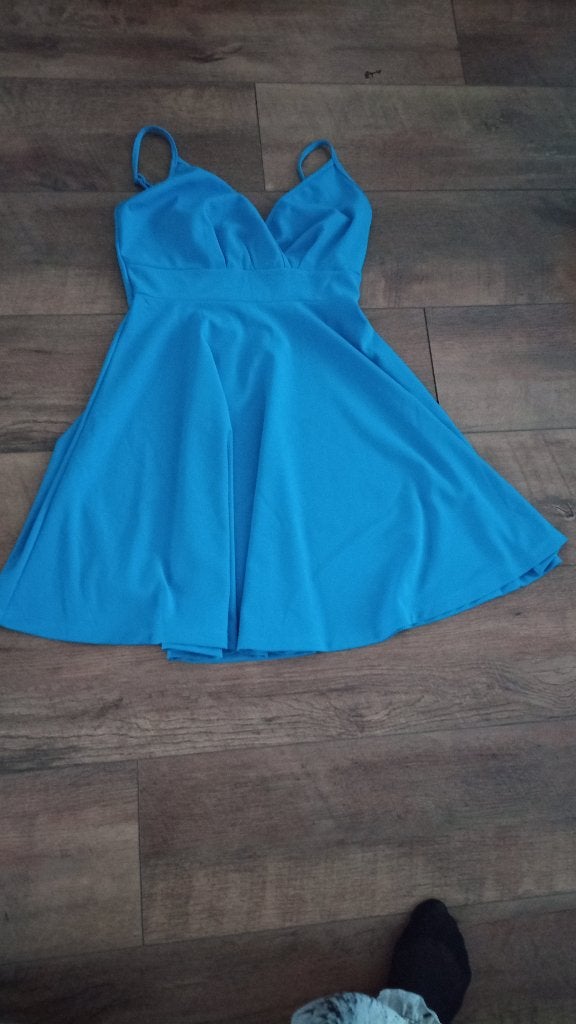 aparte blauwe jurk maat 36, Ophalen of Verzenden, Nieuw, Maat 36 (S), Blauw