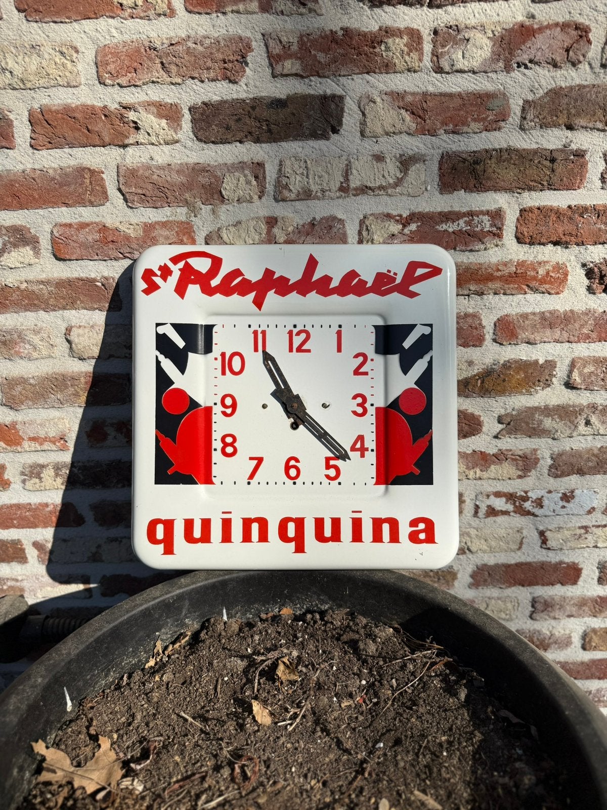 Oude Franse klok St. Raphaël Quinquina in Emaille, Verzamelen, Merken en Reclamevoorwerpen, Ophalen of Verzenden, Zo goed als nieuw