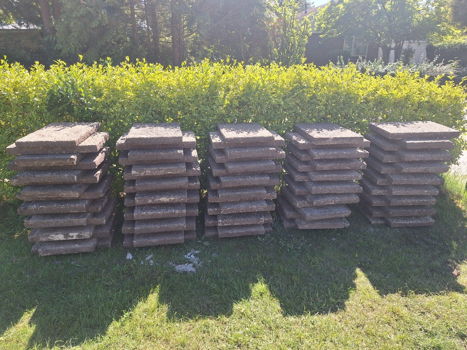 Grindtegels 60x40x6 cm 140 stuks! O, Tuin en Terras, Ophalen, Gebruikt, Beton, Terrastegels