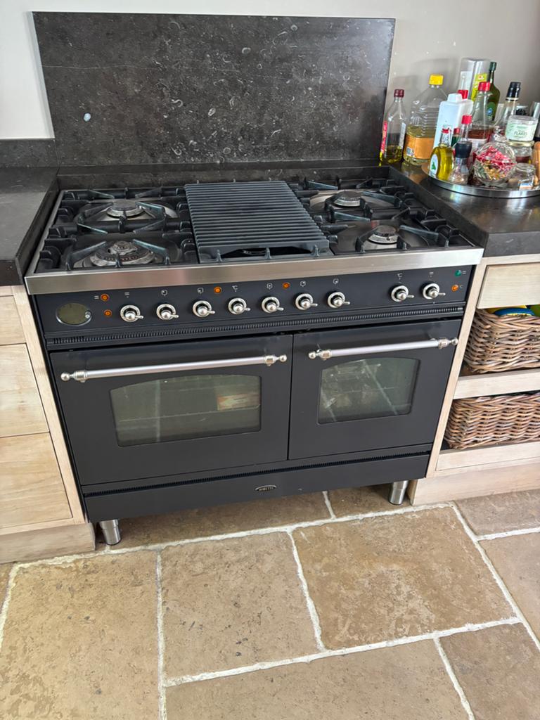 Boretti gasfornuis met 2 ovens., Ophalen, Gebruikt, 60 cm of meer, Grill