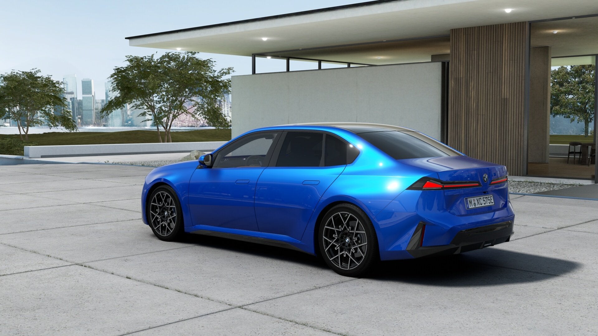 BMW i3 50 xDrive M Sport / 3D Head-Up / Adaptieve LED / Mult, Auto's, Automaat, Dealer onderhouden, Adaptive Cruise Control, Blauw