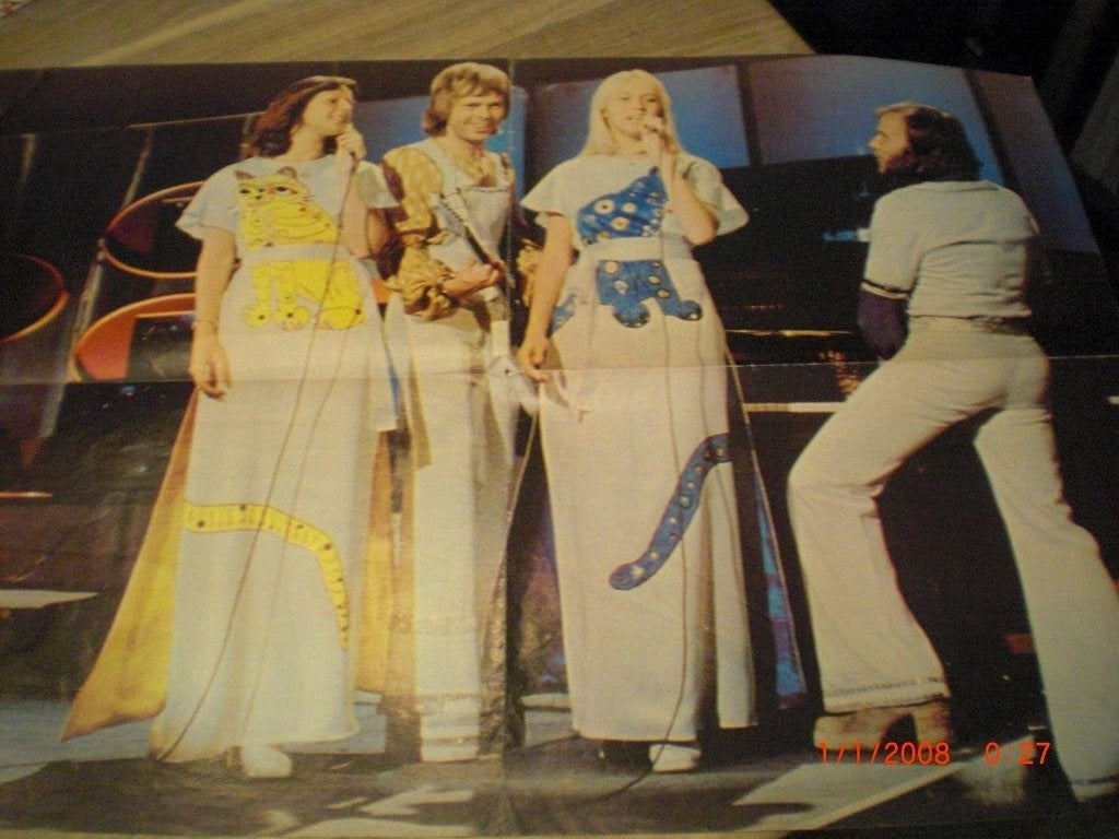 ABBA / KISS Poster, Ophalen of Verzenden, Gebruikt, Poster, Artwork of Schilderij