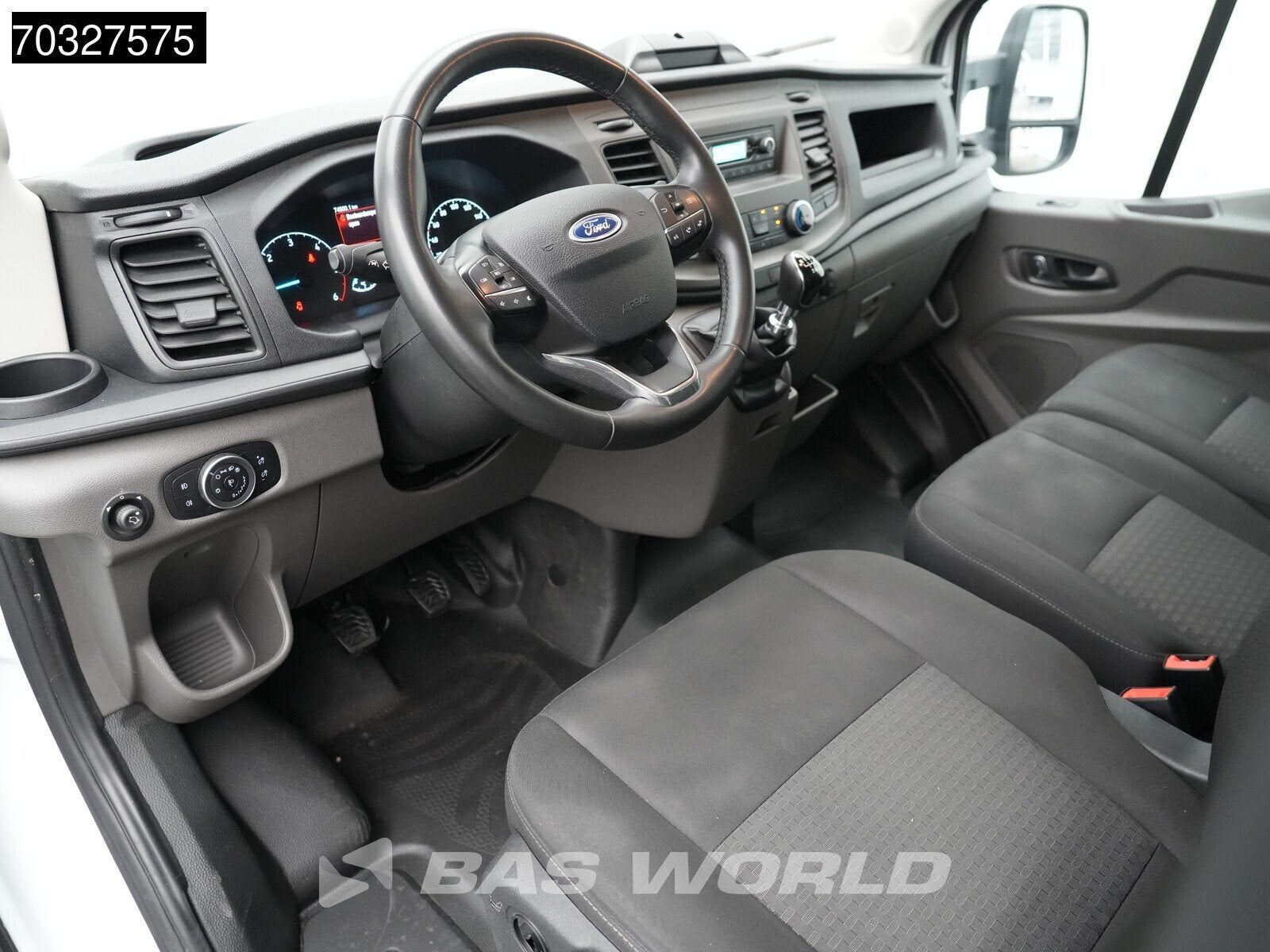 Ford Transit 130pk Laadklep Bakwagen Airco Cruise Euro6 Meub, Stof, Euro 6, 4 cilinders, Wit