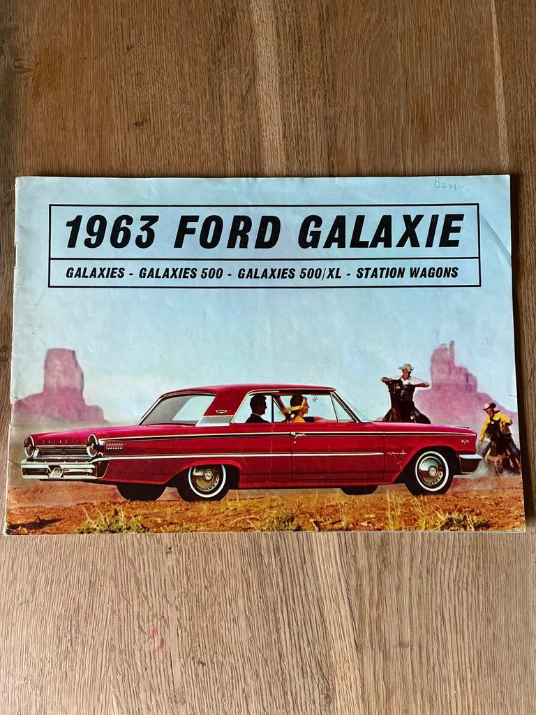 1963 Ford Galaxie brochure, Ophalen of Verzenden, Zo goed als nieuw, Ford