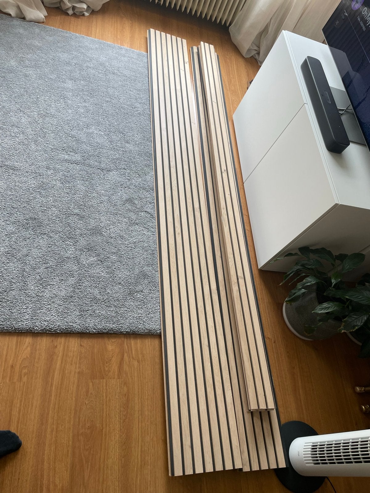Houten wandpanelen - Geluiddempend en stijlvol, Huis en Inrichting, Hout, Zo goed als nieuw, Bruin, Wandbord of Wandpaneel