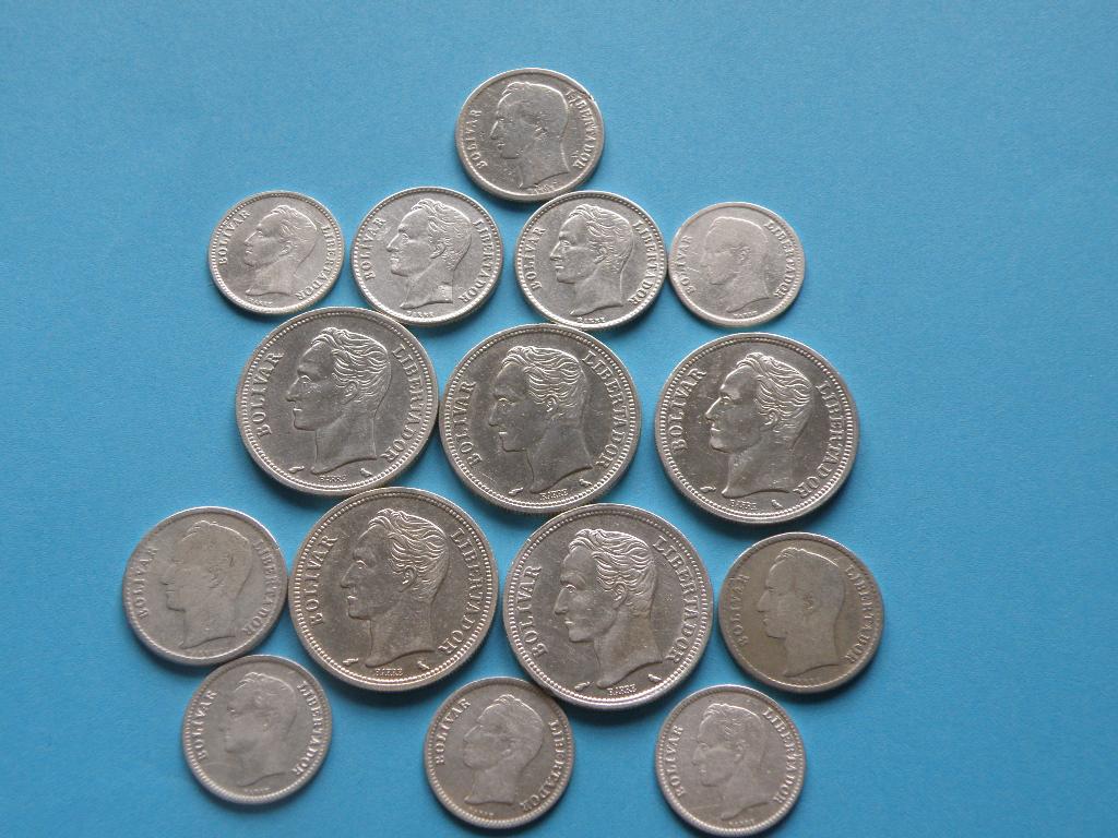 Venezuela 15 munten zilver 1954 en 1960, Verzenden, Zuid-Amerika, Setje, Zilver