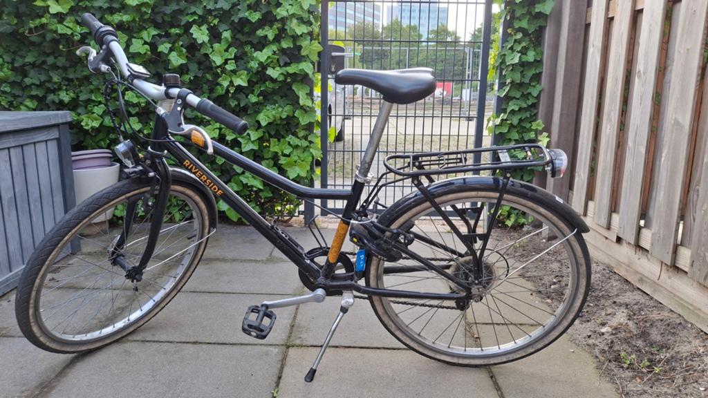 Zwarte Riverside 24 inch jongensfiets, Ophalen, Velgrem, Versnellingen, Riverside