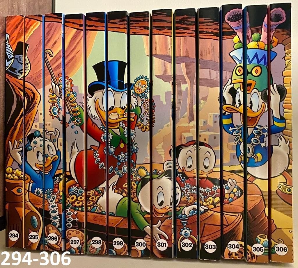 Prachtige complete rugtekening Donald Duck pocket 294-306!, Complete serie of reeks, Ophalen of Verzenden, Zo goed als nieuw, Donald Duck